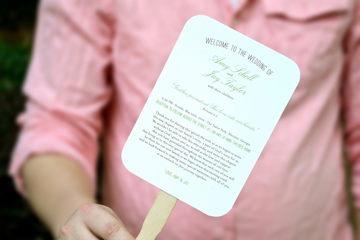 Ceremony Program Fans -- Handmade-a-Day | Emmaline Bride Wedding Blog