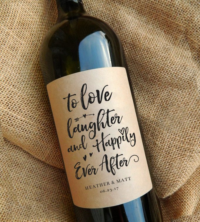 wine labels | via Heart and Arrow Wedding Ideas: https://emmalinebride.com/themes/heart-and-arrow-wedding-ideas