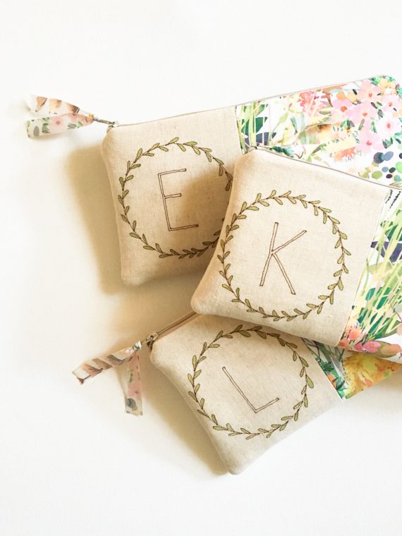 Monogram Clutches for Bridesmaids | Emmaline Bride Wedding Blog