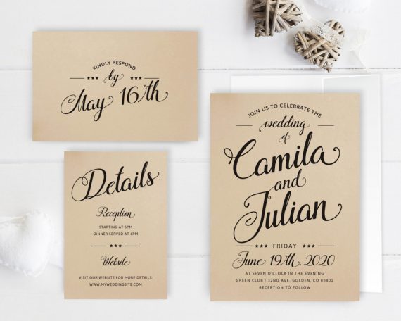 Cheap Wedding Invitations With Rsvp Under 2 Or Less Emmaline Bride
