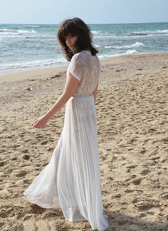 romantic bohemian wedding dresses Ariamo Boho - Lace & Macrame Beaded Bohemian Wedding Dress |