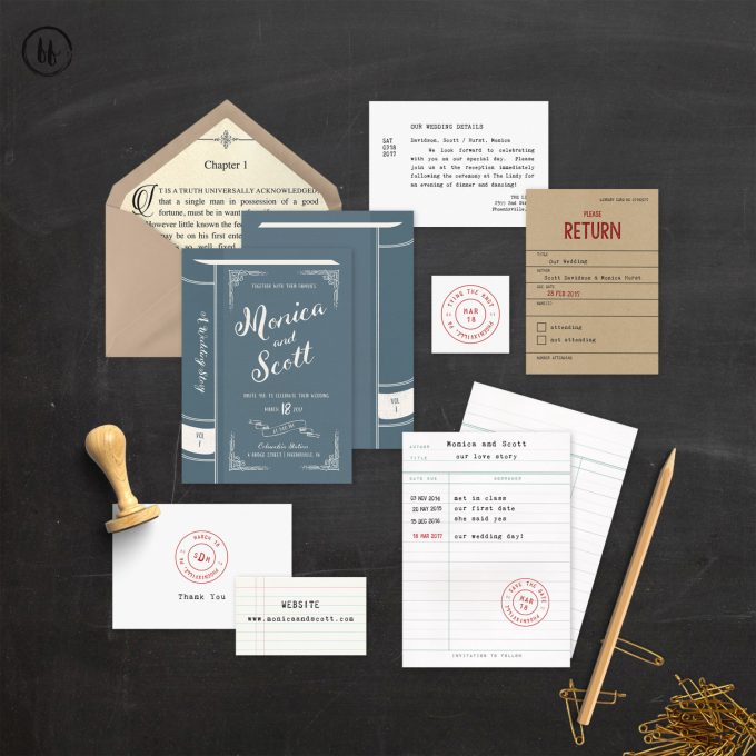 Book Themed Invitations 6