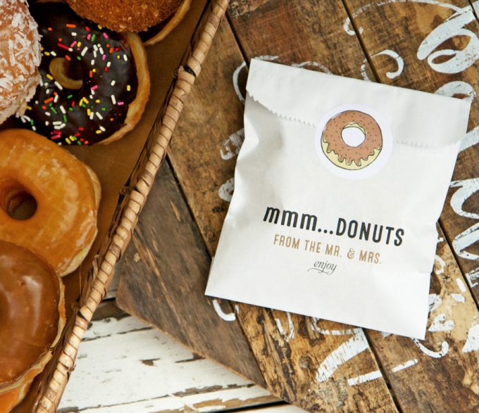 donut bags wedding