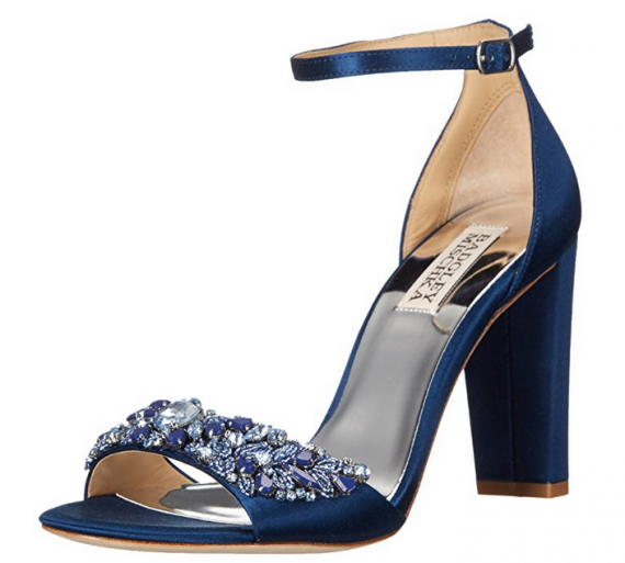 light blue thick heels
