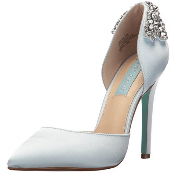 light blue wedding heels