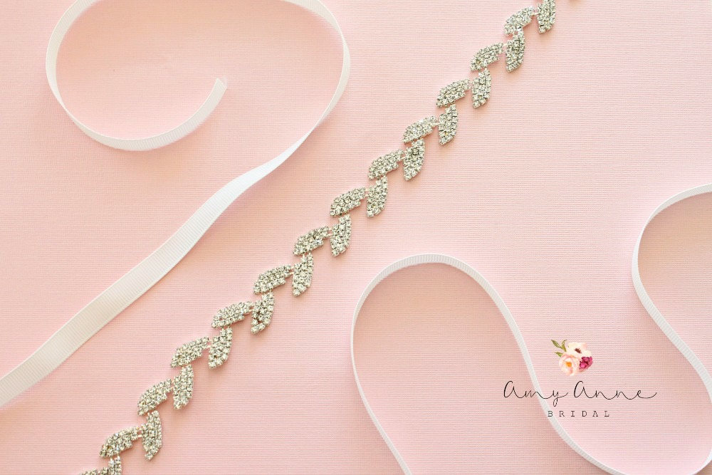 Amalee Emma Bridal rhinestone and Swarovski sash Swarovski Opal and Pearl Bridal Belt Sash – Wedding Belt for  main image 3