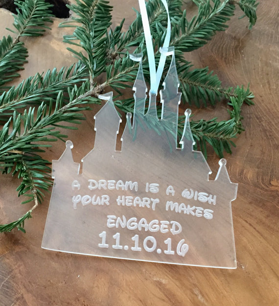 disney engagement ornament