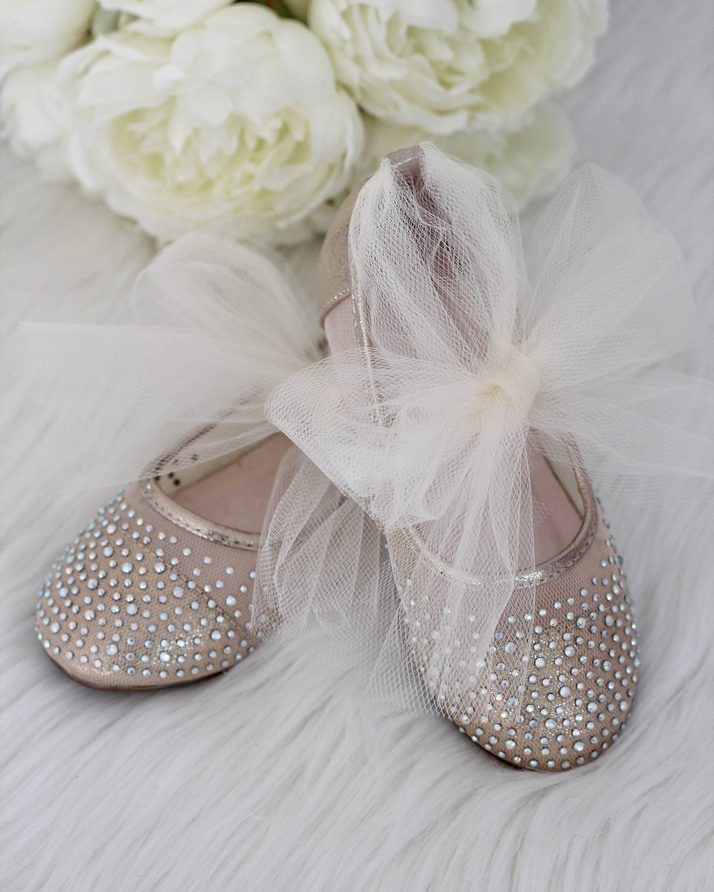 cheap ivory flower girl shoes
