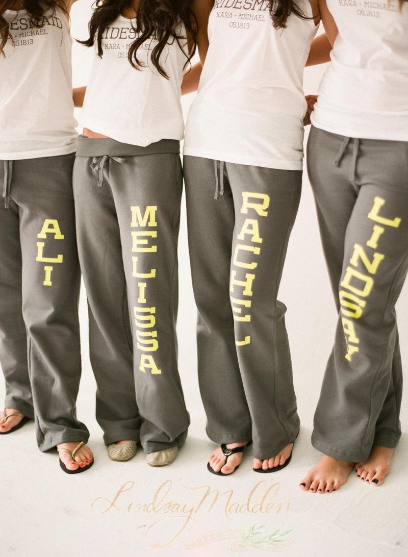 Custom Sweatpants for Bridesmaids Wedding Advice