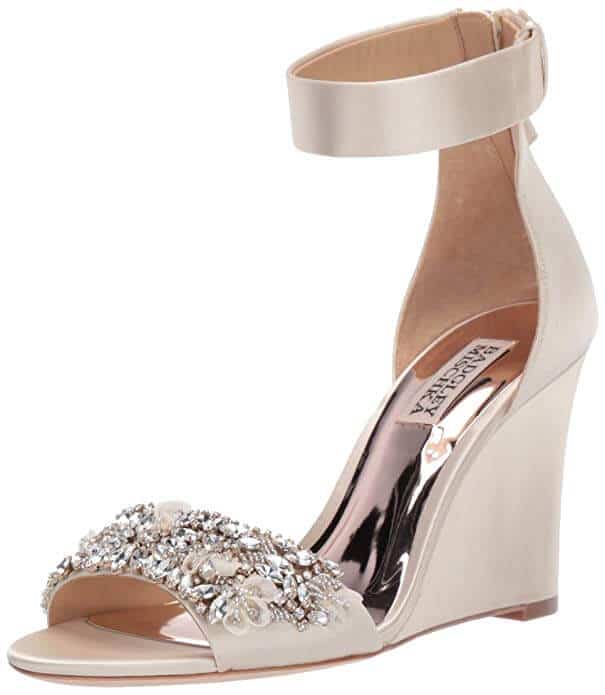 comfortable champagne wedding shoes
