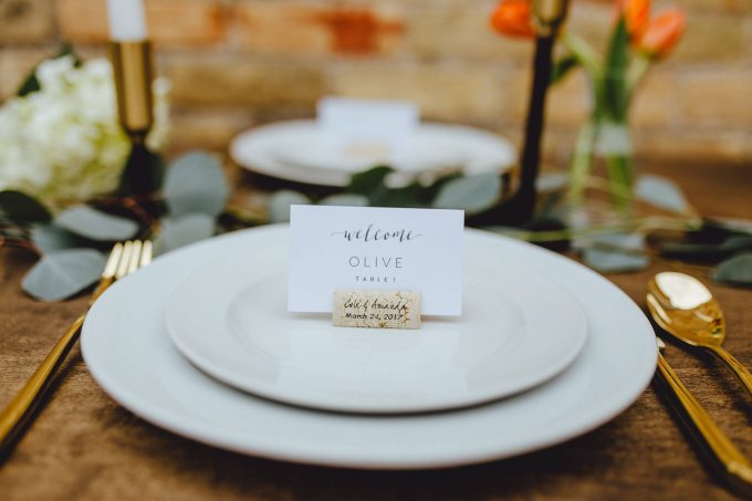 table setting name cards