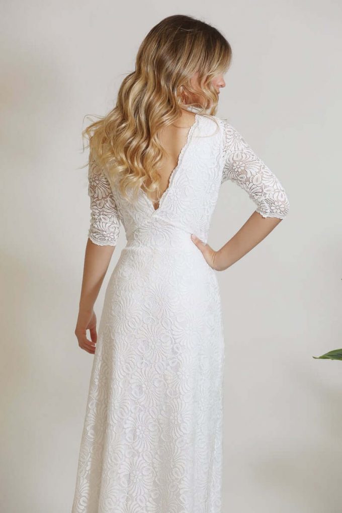 informal wedding dresses with sleeves