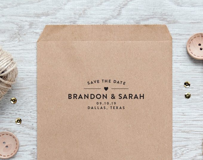 Diy Save The Date With Stamps Emmaline Bride Wedding Blog