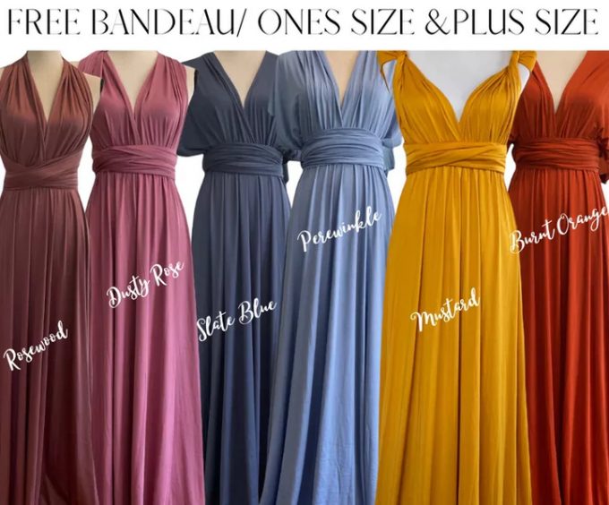 pictures of junior bridesmaid dresses Crushed Velvet Infinity Bridesmaid Dress/Customization Size Plus ( Size 16-26) main image 0