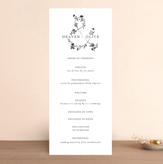 How Many Wedding Programs You (Actually) Need to Order