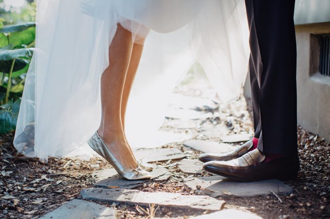 shoes to wear under wedding dress