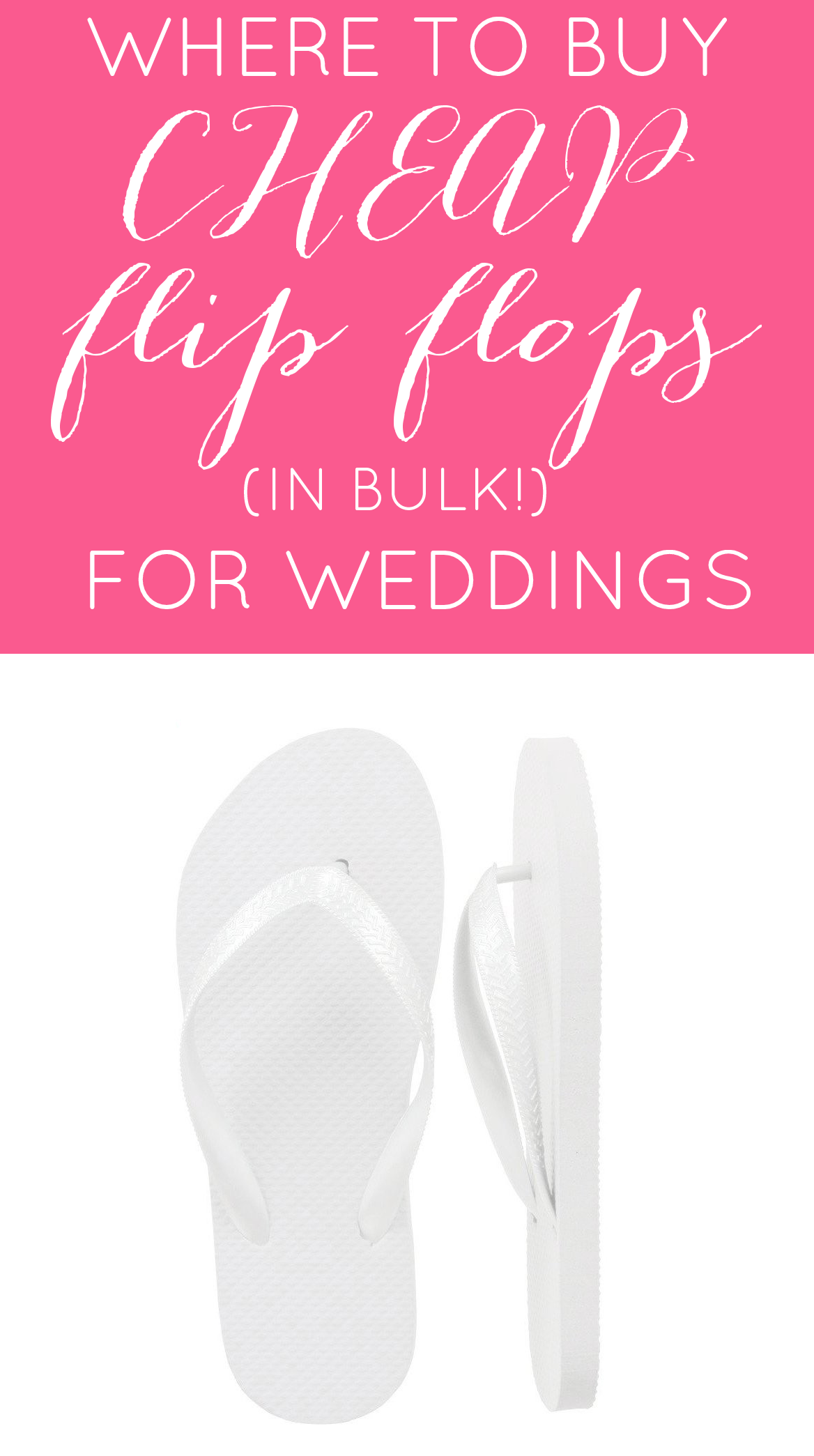 White Flip Flops in Bulk, 20 Pairs, Reception Flip Flops