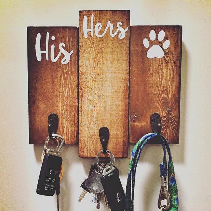 His Hers Dog Hooks His Hers Leash Hook His Hers Dog Cuttable SVG Sticker Cut File Printable Wall Art His Hers Leash Print
