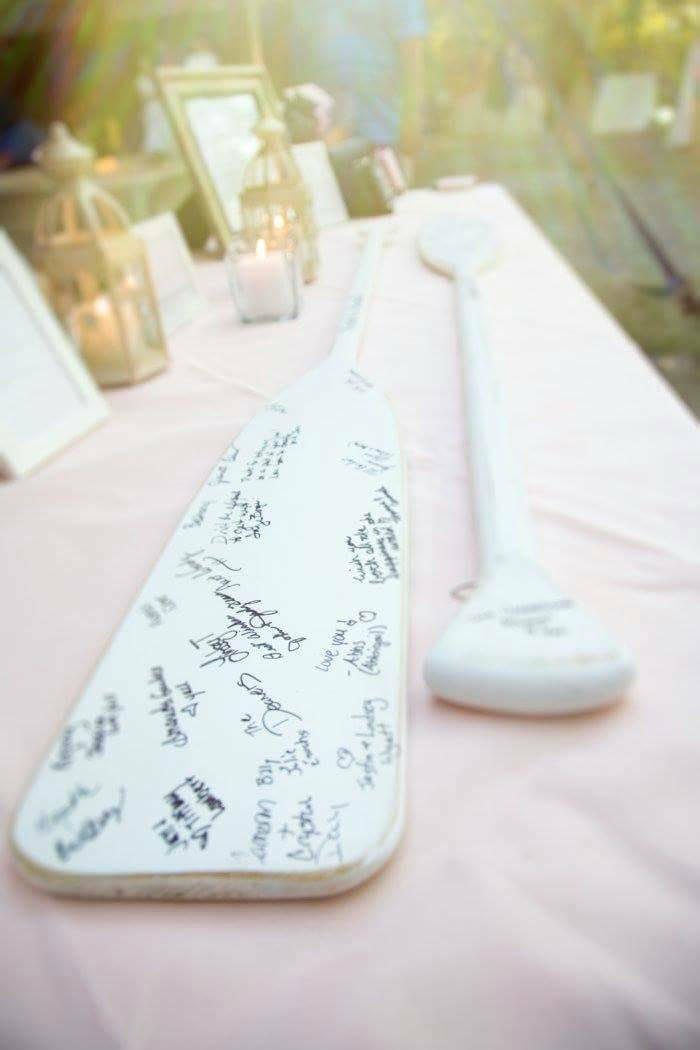 Oars Guest Book Alternative for Nautical Weddings Emmaline Bride