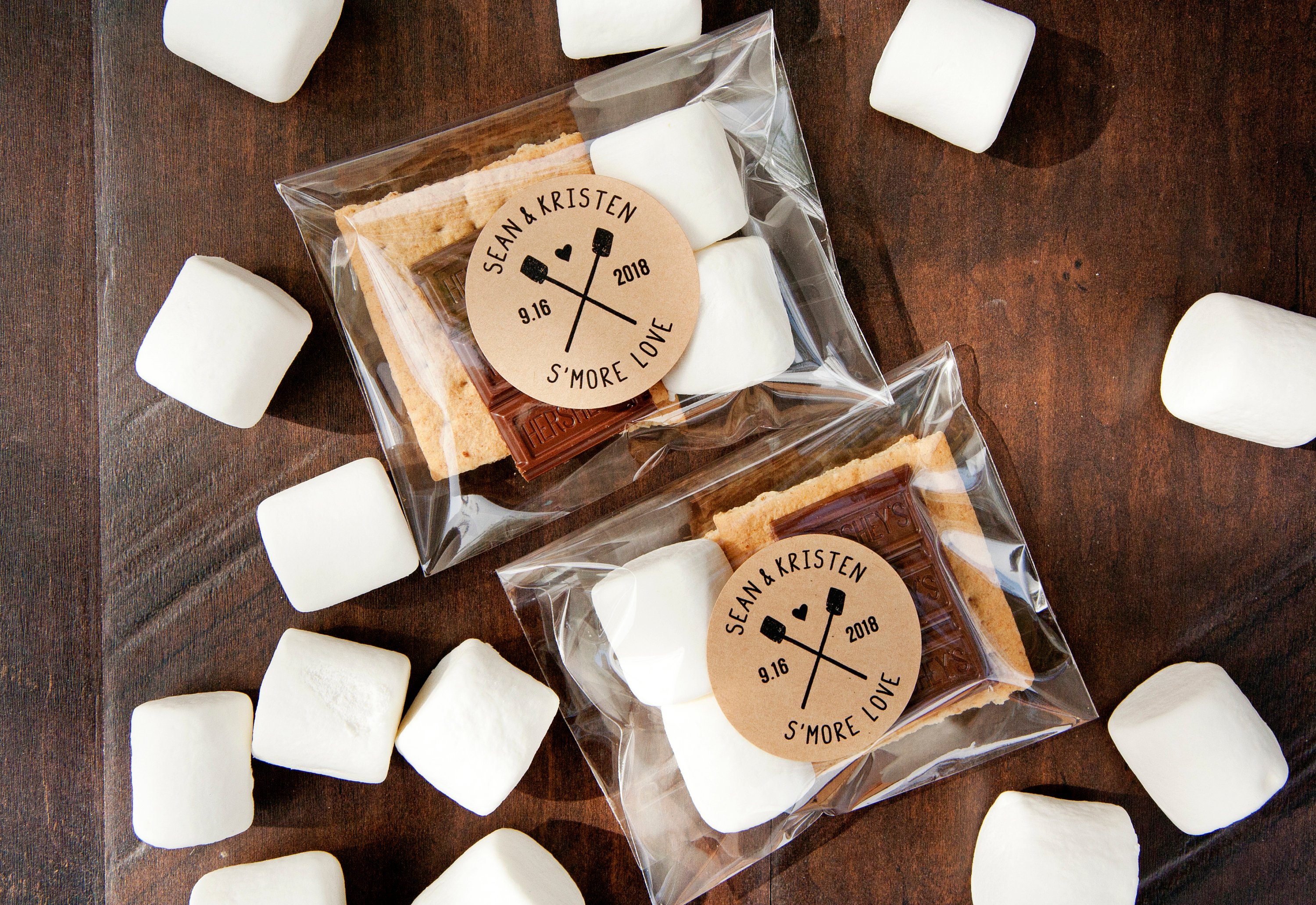 Party Favor Individually Wrapped Graham Crackers Mailers Birthday Party Favors S'mores Graduation Favors Bridal Shower Favors