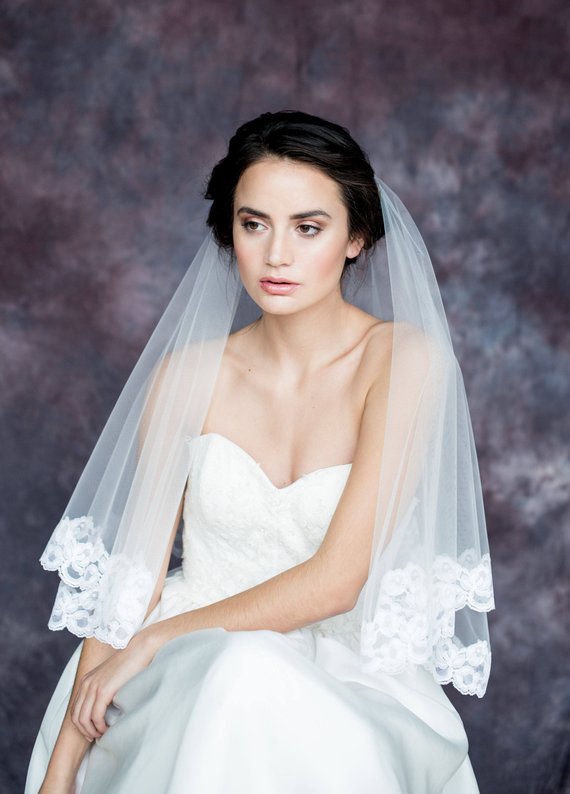 Lace Drop Veil -- Handmade-a-Day | Emmaline Bride Wedding Blog
