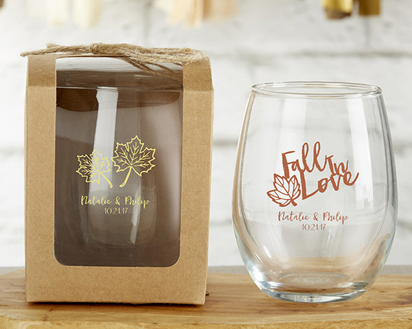 wedding wine glasses - wine favors