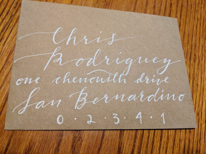 calligraphy envelopes for wedding invitations