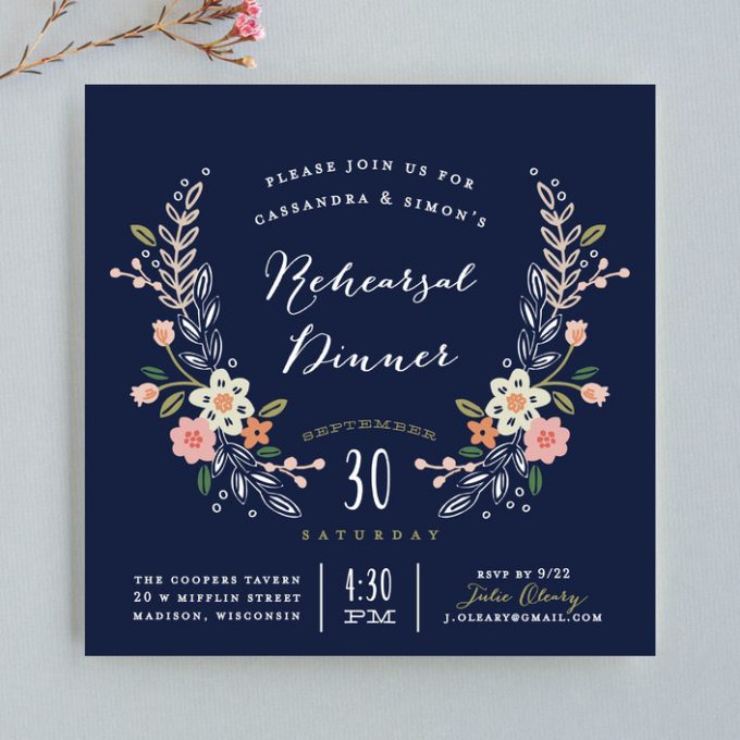 wildflower wedding invitations and coordinating pieces