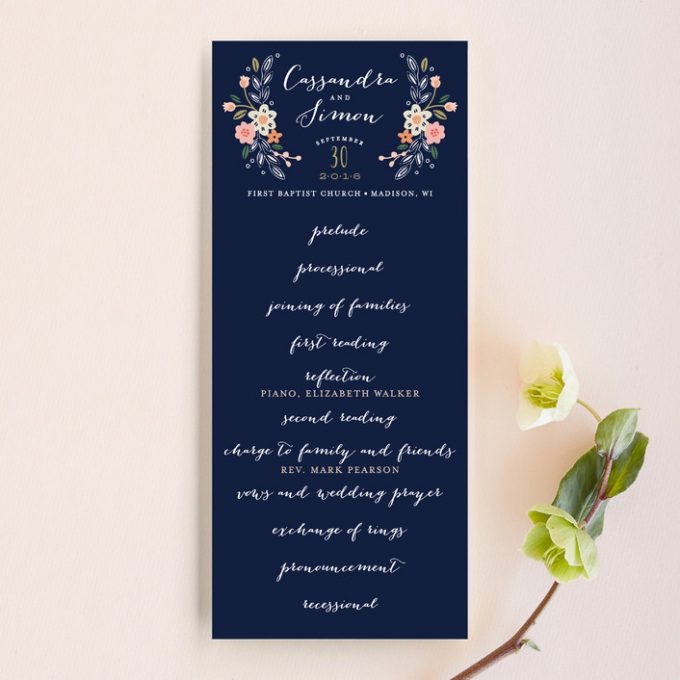 wildflower wedding invitations and coordinating pieces