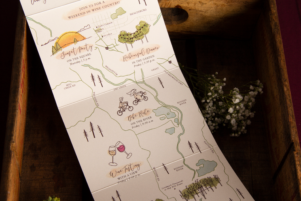 Wine Country Wedding Invitations | Emmaline Bride Wedding Blog