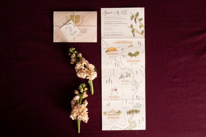 wine country wedding invitations