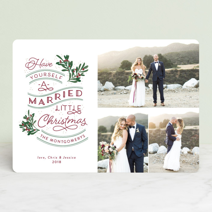 Top 10 Newly Engaged + Newlywed Christmas Card Ideas Emmaline Bride