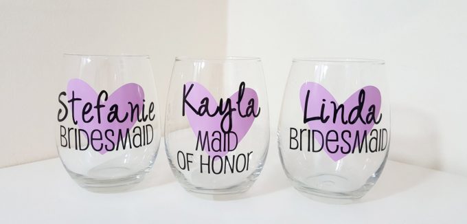 will you be my bridesmaid wine glass
