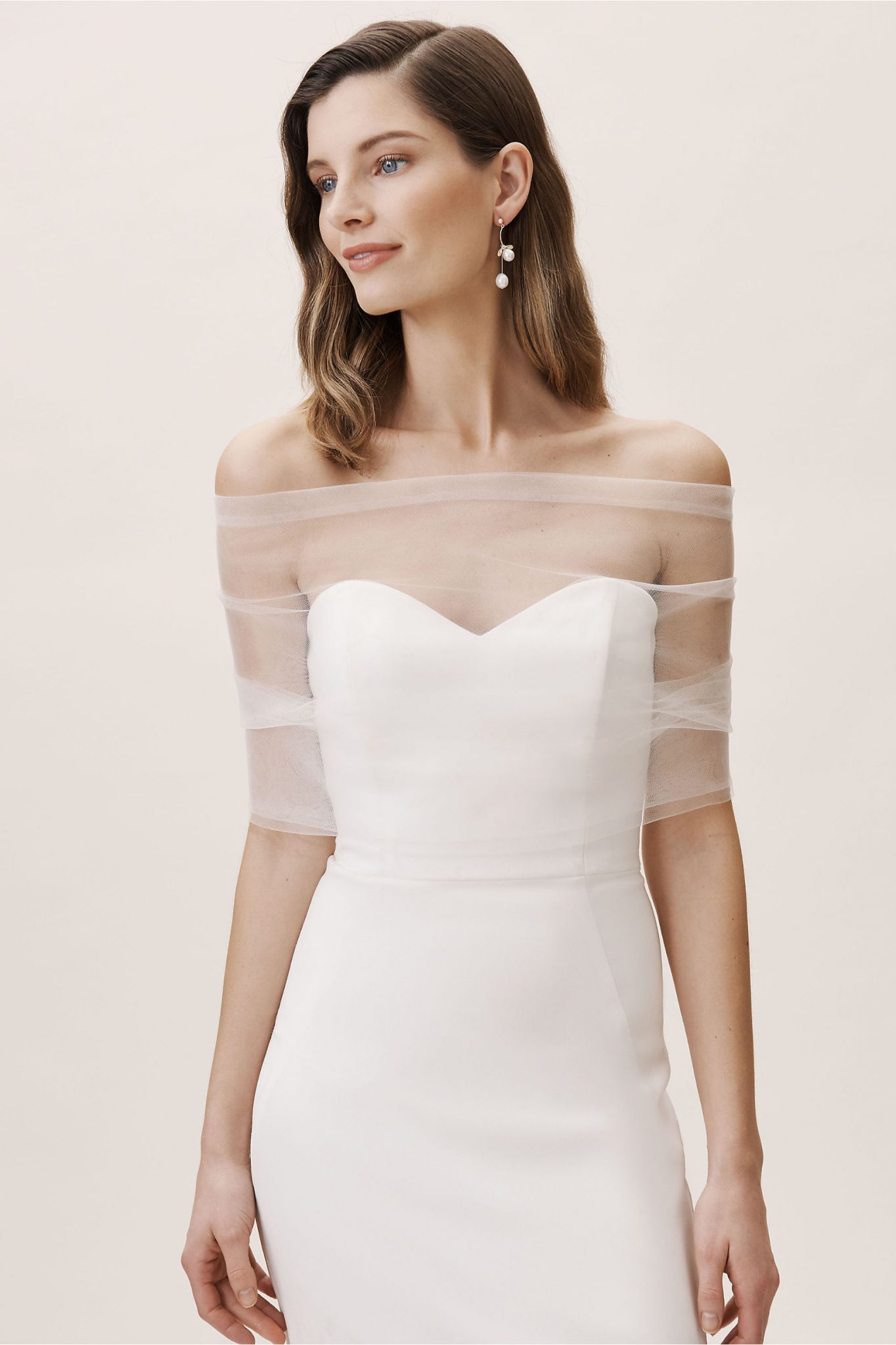 This Eye-Catching Tulle Bridal Wrap is ...