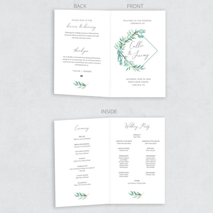 How To Make Your Own Wedding Programs Easy Affordable