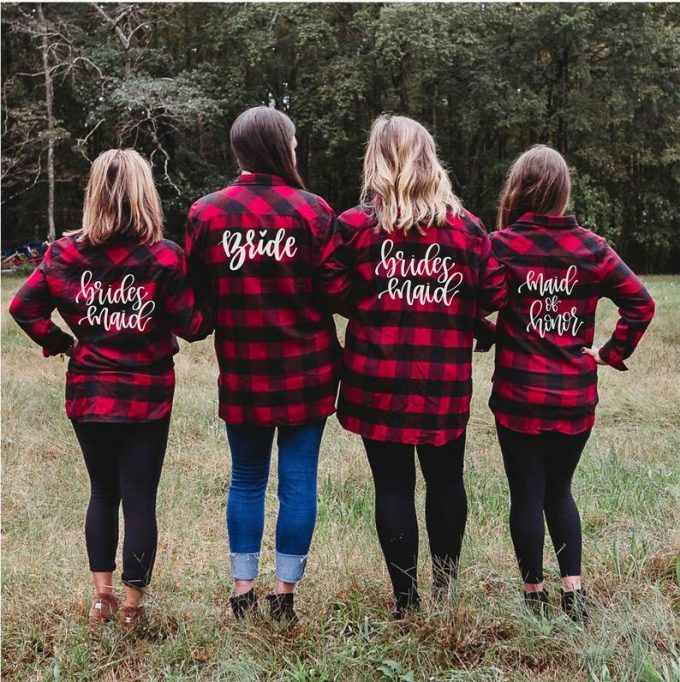 Bridesmaid flannel online