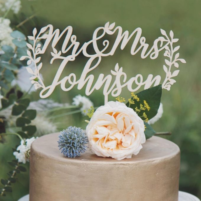 Toppings With Names Personalized Wedding Cake Toppers with Names / Last Names