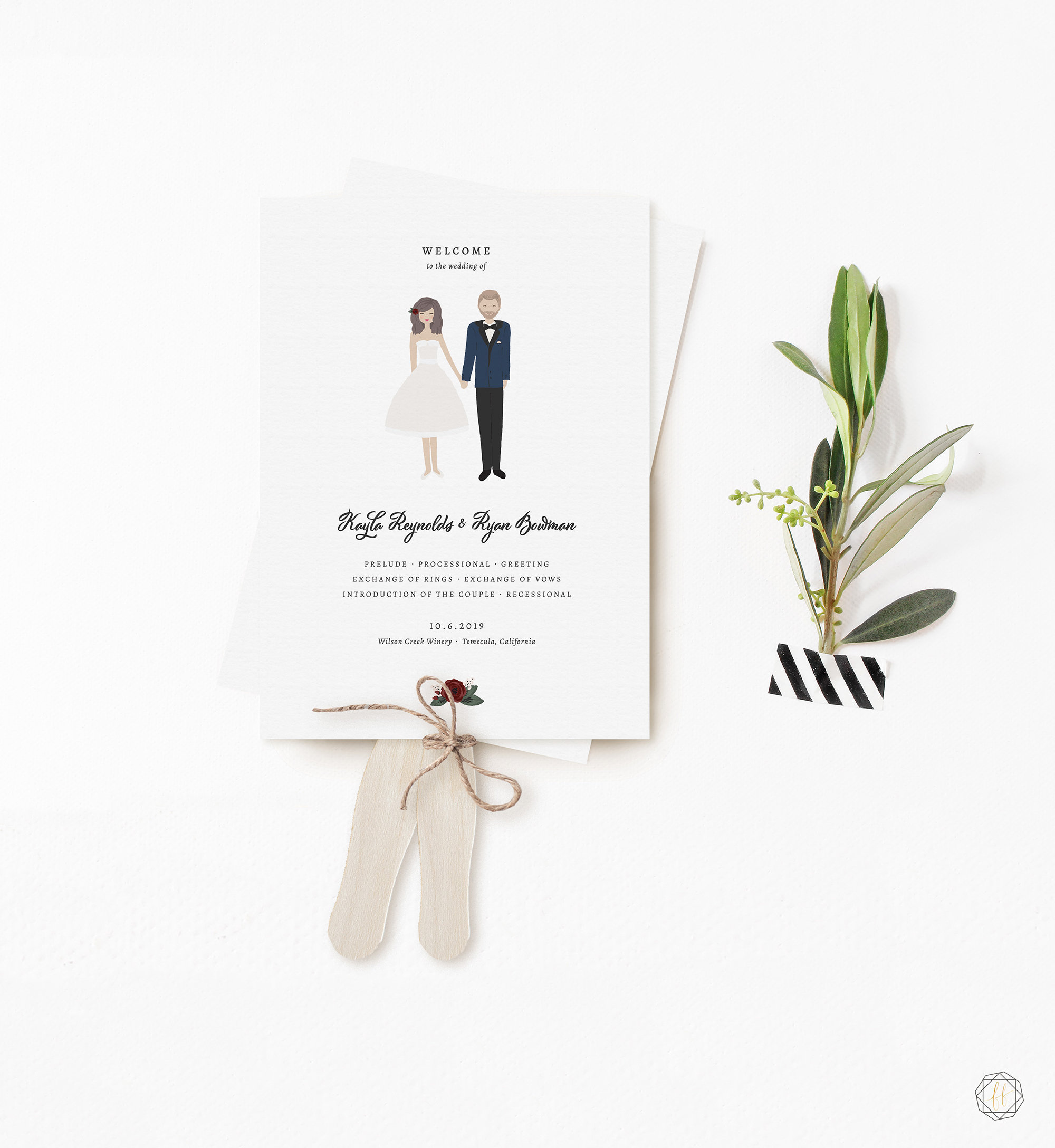 These Fan Wedding Programs Will Keep Guests Cool :) | Emmaline Bride