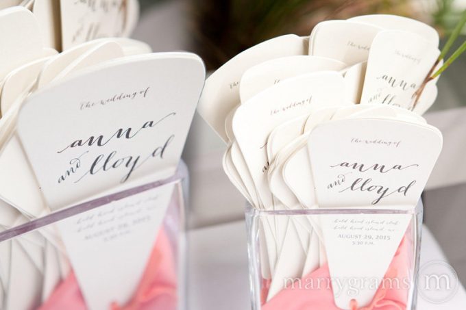 These Fan Wedding Programs Will Keep Guests Cool Emmaline Bride