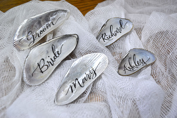 Beach Wedding Place Cards Bridalpulse