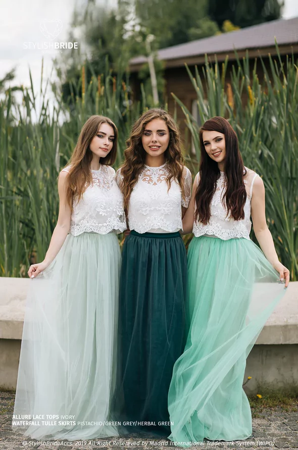 Long tulle skirts for bridesmaids hotsell