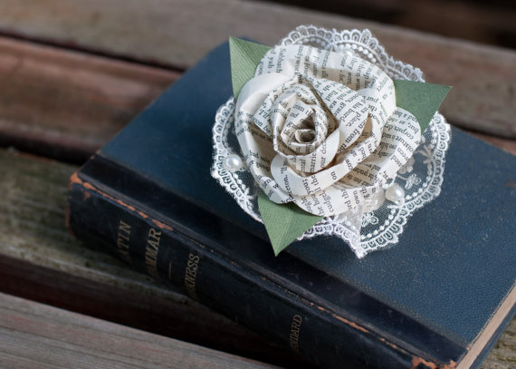 book page corsage