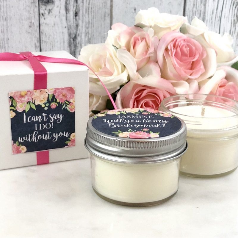 Personalized Bridesmaid Candle: Will You Be My Bridesmaid?