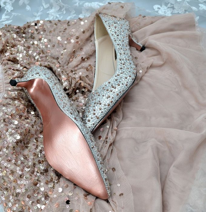 20 Sparkly Wedding Shoes That Take High 