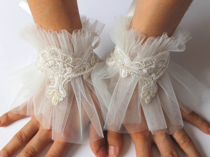 wedding gloves and cuffs