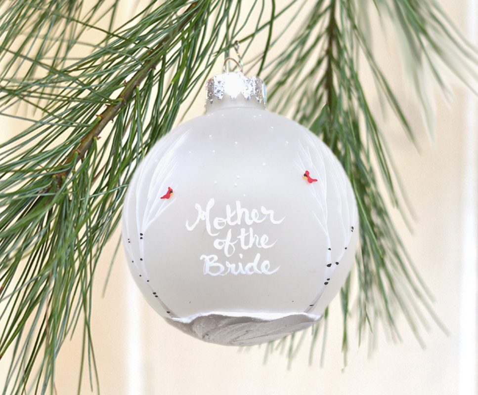 mother of the bride christmas ornament