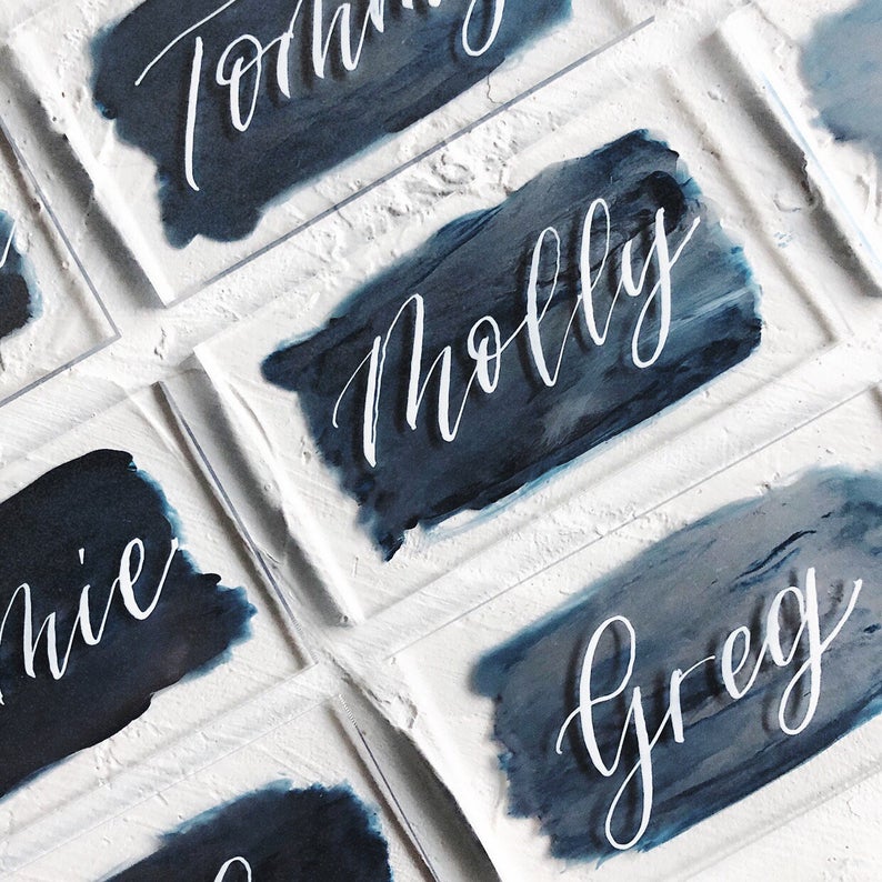 Handwritten Place Cards DIY + Where to Buy Hand Lettered Seat Cards