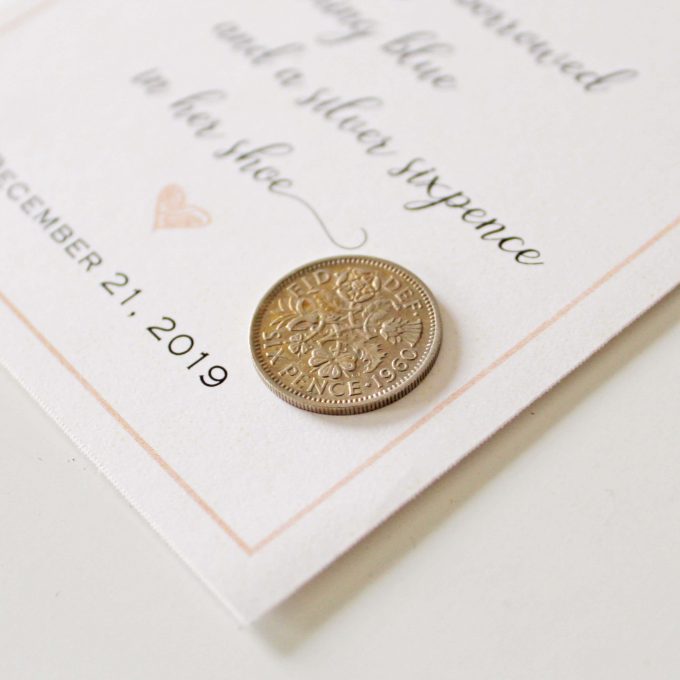 Sixpence Wedding Poem Coin Gift For The Bride Emmaline Bride