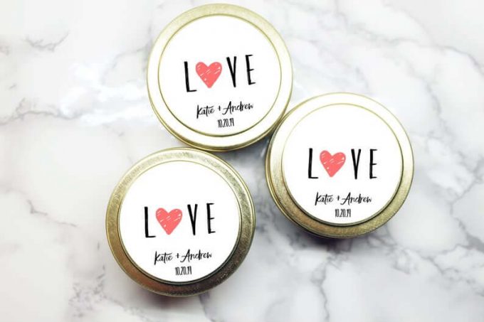 bridal shower candles favors