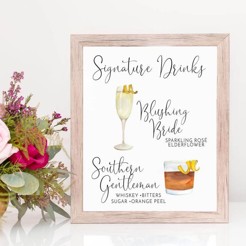 signature-drinks-sign-8x10-template-editable-color-printable